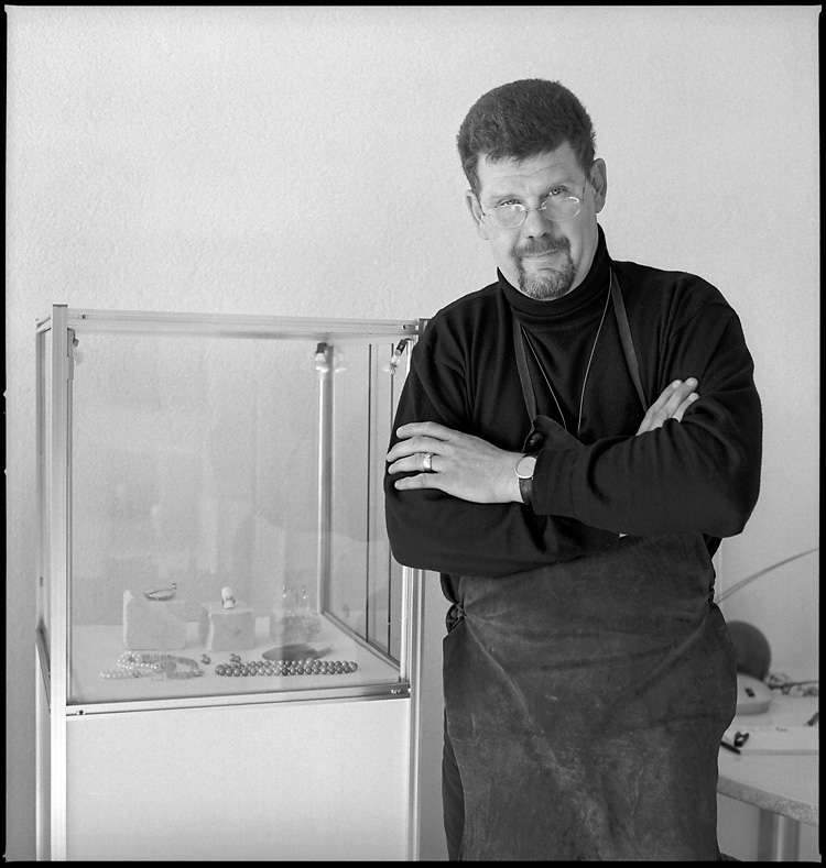 Peter Güther im Atelier